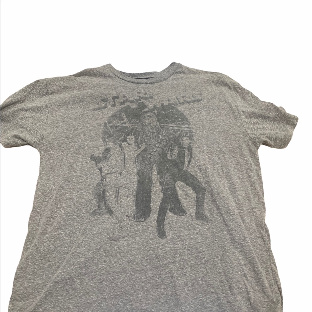 Star Wars character gray size excel T-shirt